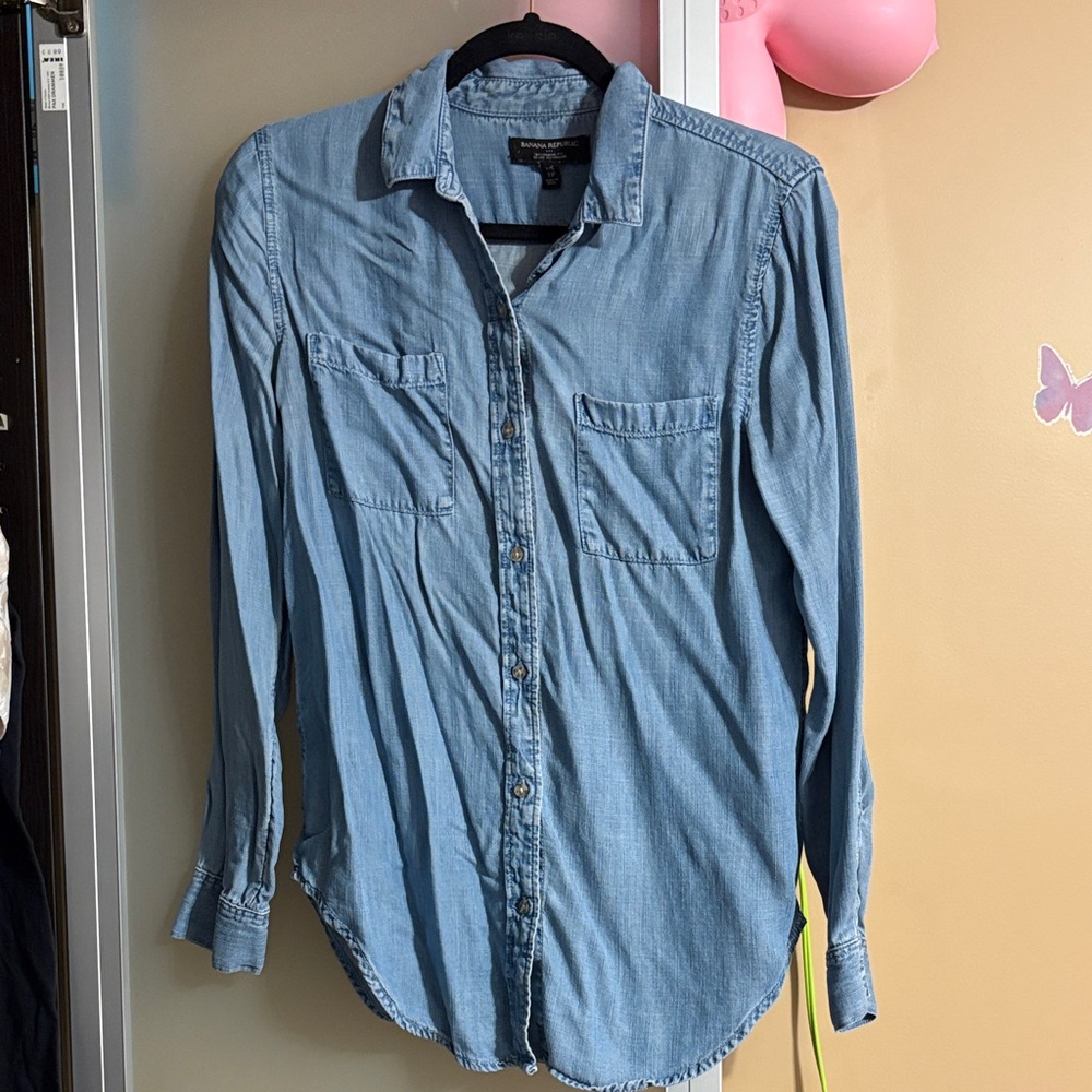 Banana Republic Soft Denim Button-Up Shirt